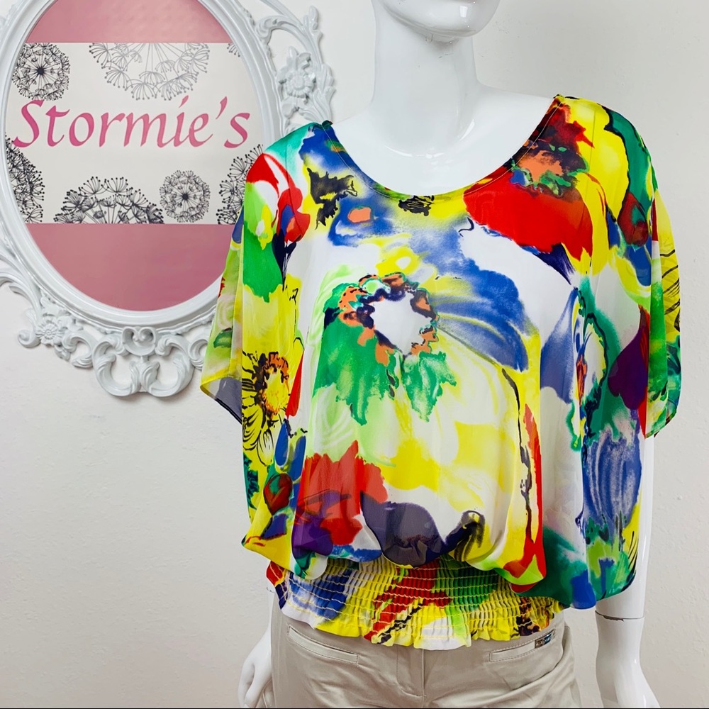 Rubber Ducky / Floral Butterfly Blouse